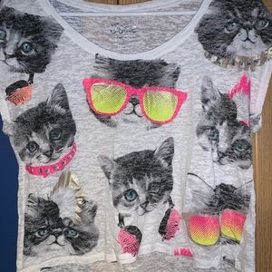 Cropped semi-see through shirt from Justice